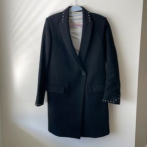 Zadig & Voltaire black Marco Studded Coat